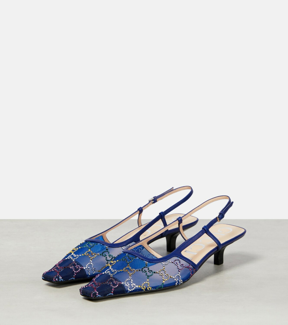 Gucci - Croc Embellished GG Pumps
