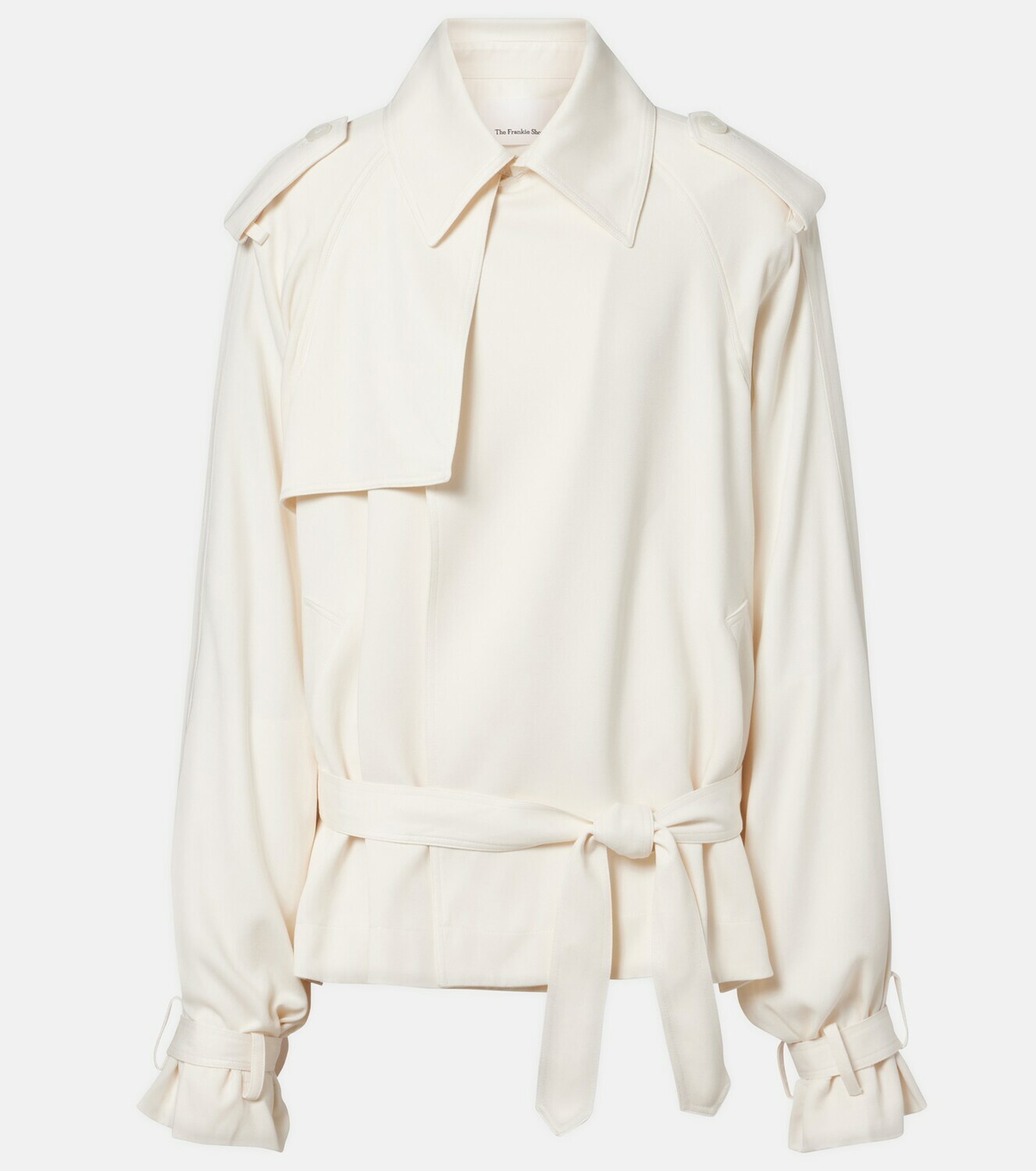 The Frankie Shop Elva cropped trench coat