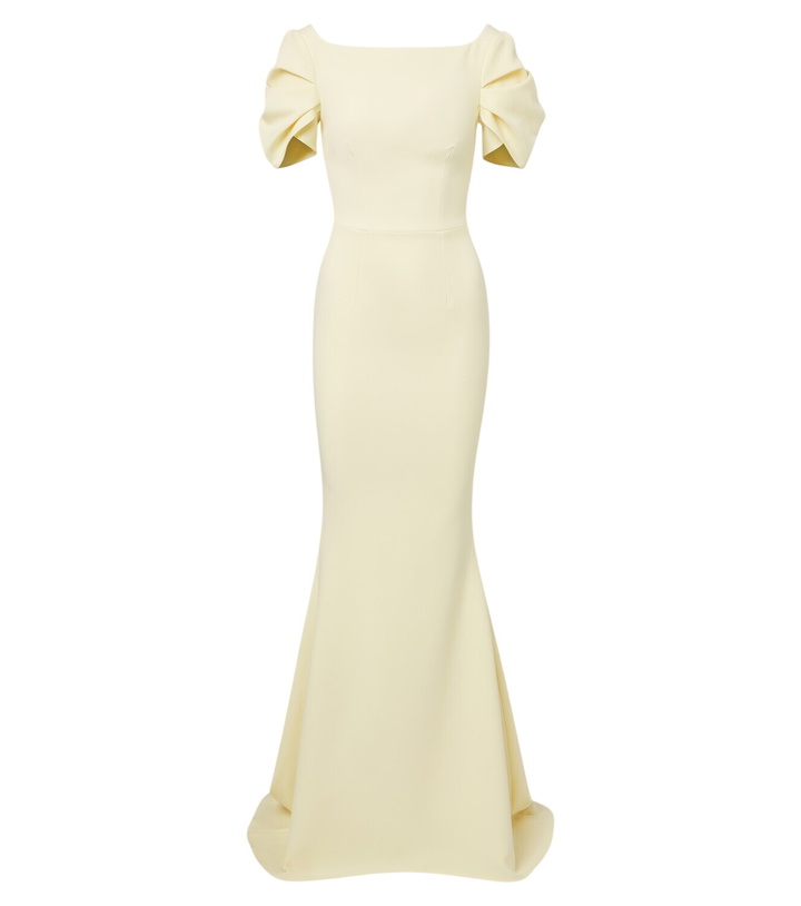 Photo: Safiyaa Ivon draped crêpe gown