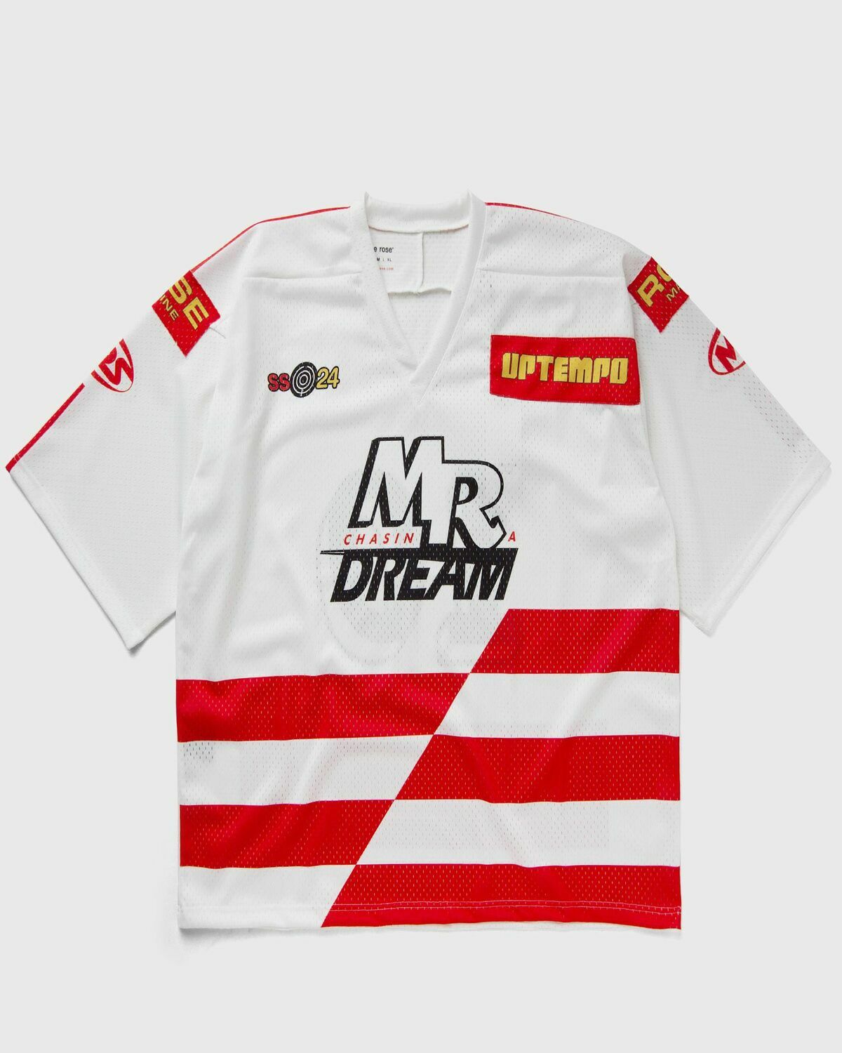 Martine Rose Oversized Football Top Red/White Jerseys Martine Rose