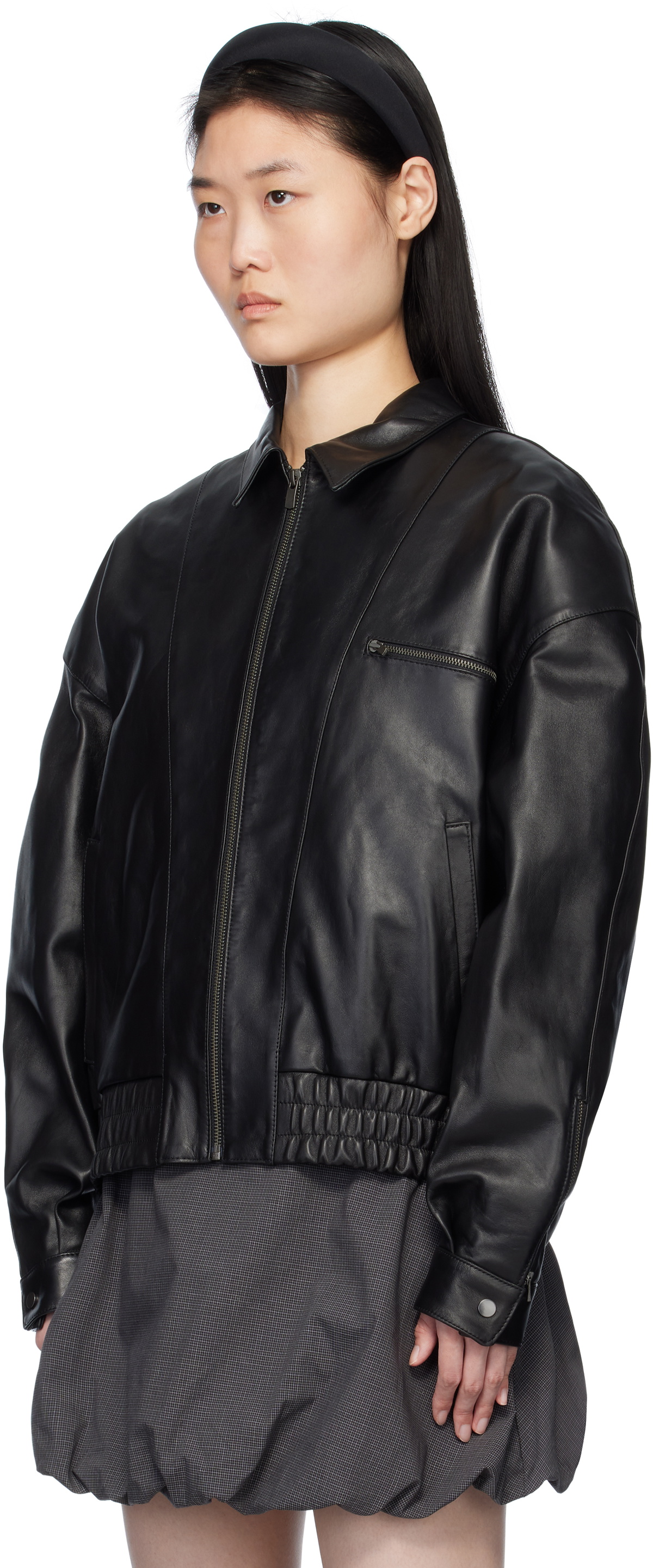 Paloma Wool Black Lora Leather Jacket