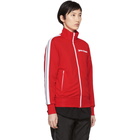 Palm Angels Red and White Classic Track Jacket