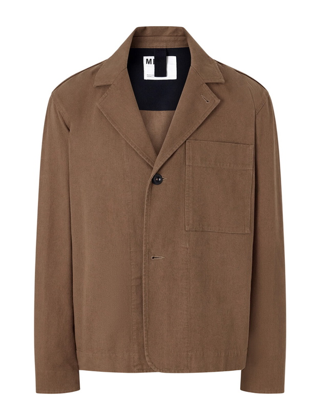 Photo: Margaret Howell - MHL. Minimal Cotton-Drill Blazer - Brown