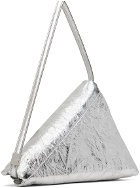 Marni Silver Leather Prisma Triangle Bag