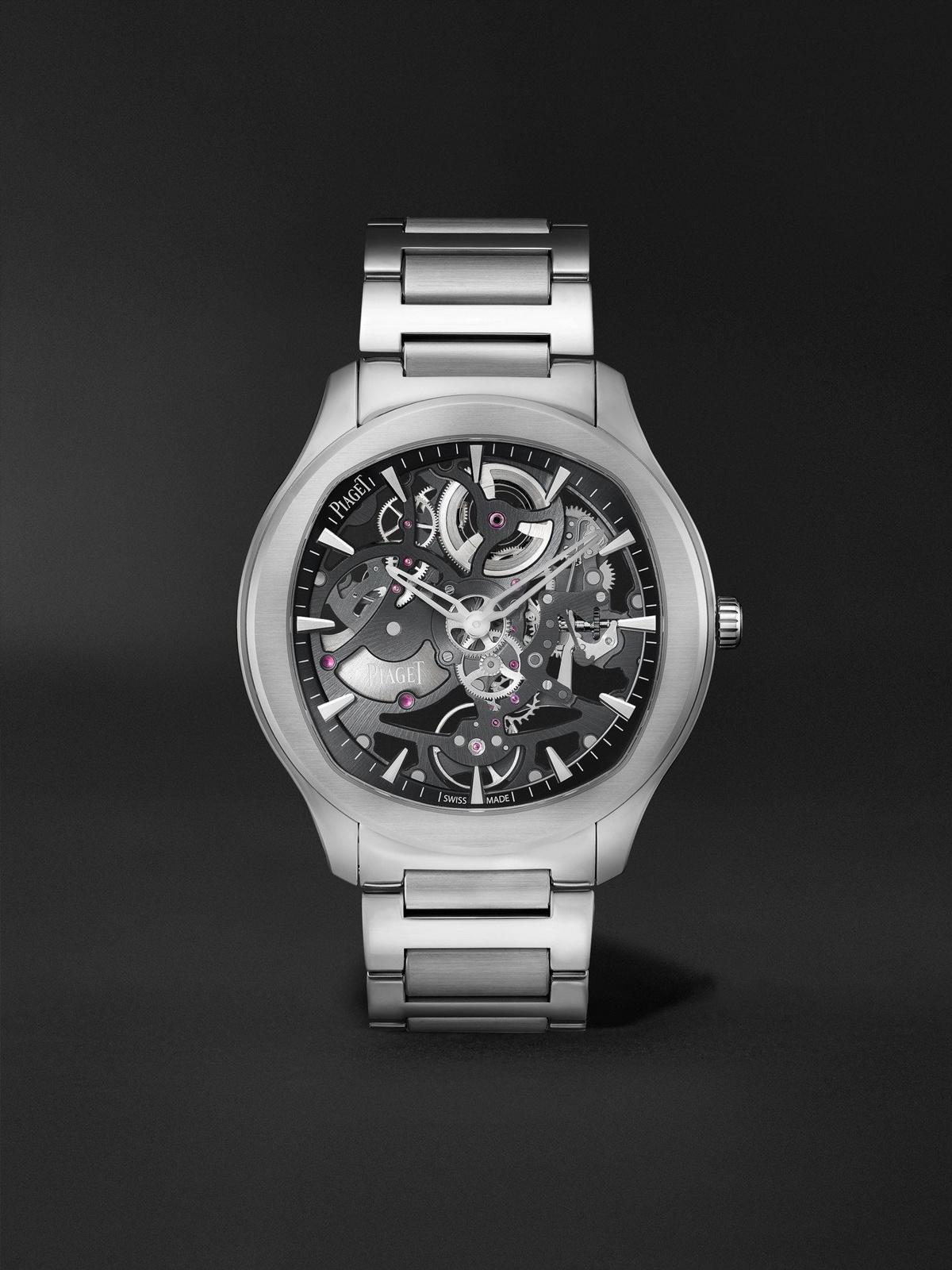 Photo: PIAGET - Polo Skeleton Automatic 42mm Stainless Steel Watch, Ref. No. G0A45001 - Gray