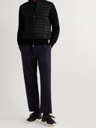 Moncler - Panelled Quilted Shell and Cotton-Blend Down Jacket - Black