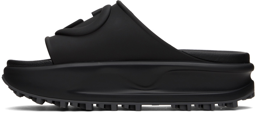 Gucci Black Interlocking G Slides