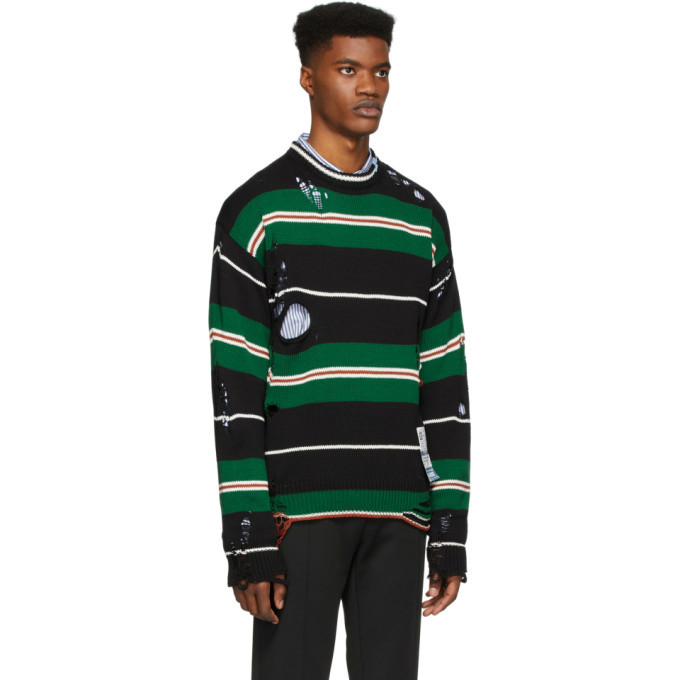 Miharayasuhiro Multicolor Broken Knit Sweater Maison MIHARA YASUHIRO