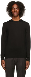 Isaia Black Crewneck Sweater