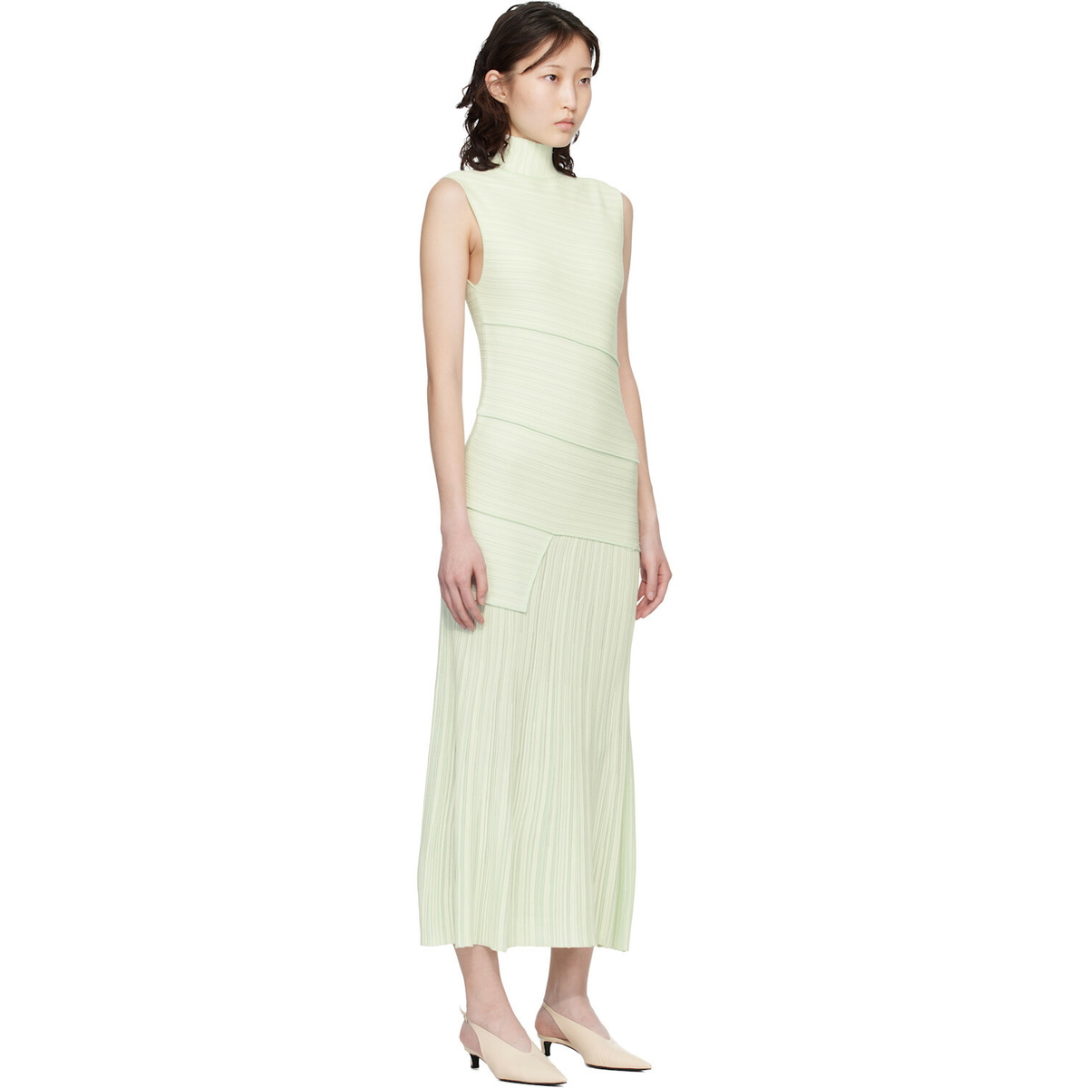 Proenza Schouler Green Federica Midi Dress