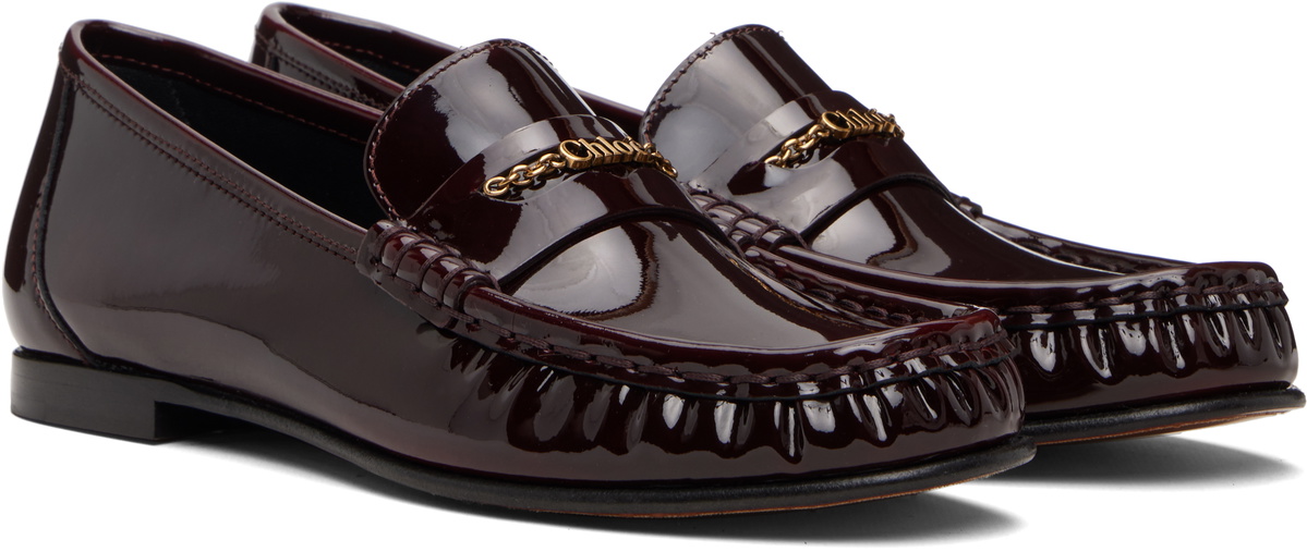 Chloé Burgundy 'Chloé' Loafers