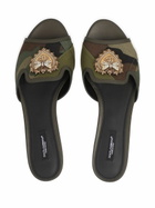 DOLCE & GABBANA - Leather Logo Flat Sandals