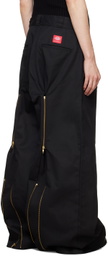 FUMITO GANRYU Black Dickies Edition Reverse Baggy Trousers