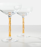 La DoubleJ Bamboo set of 2 crystal champagne coupes