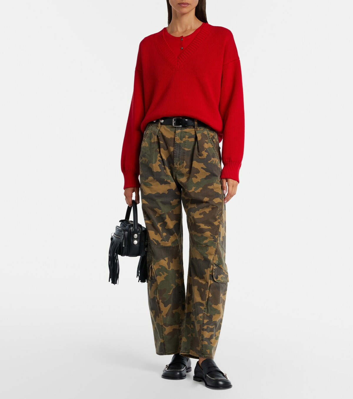 Citizens of Humanity Flight camouflage twill barrel-leg pants