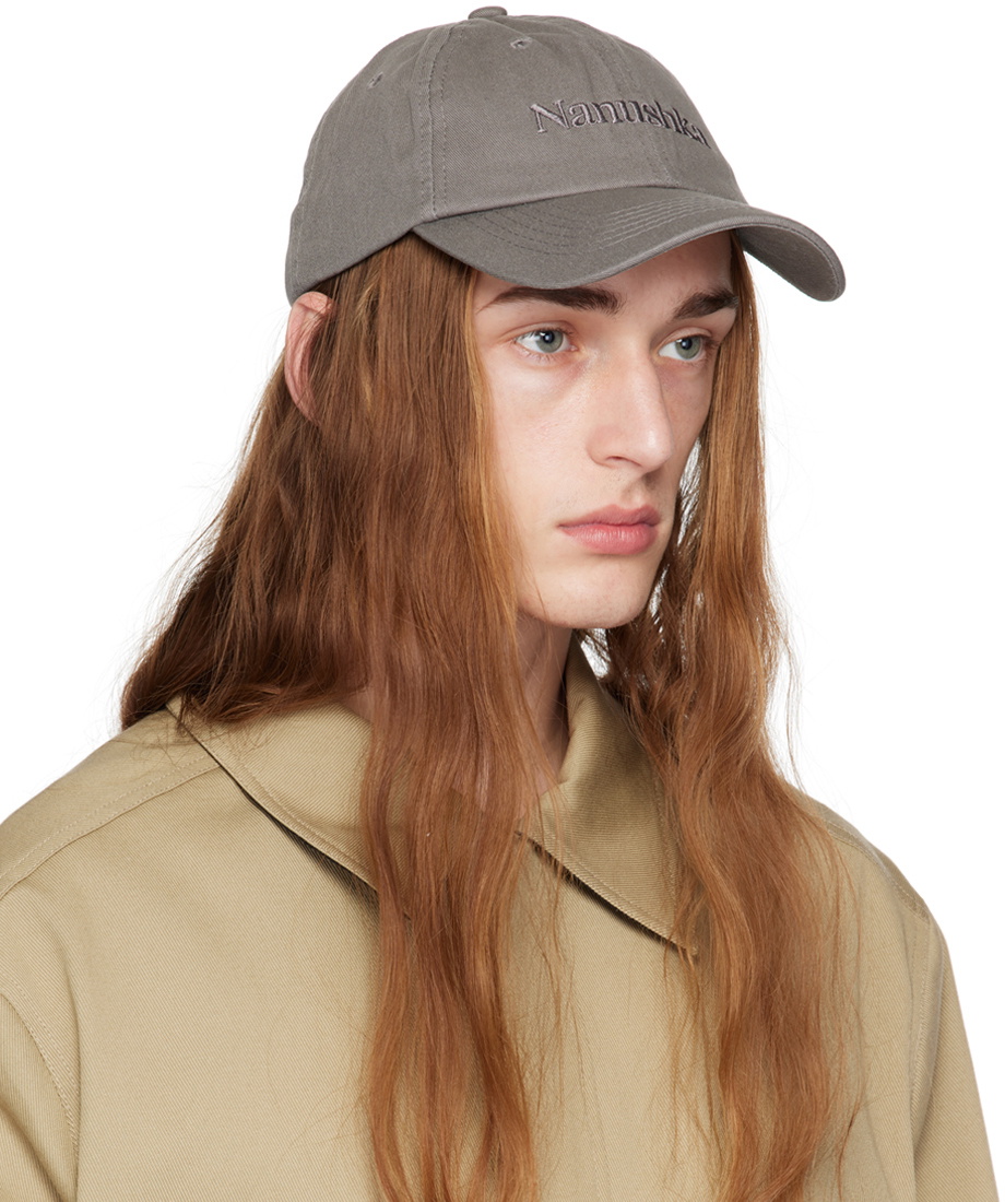 Nanushka Gray Logo Cap