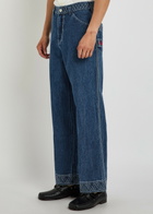 Bode Knolly Embroidered Straight-leg Jeans Indigo