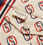 Gucci - Logo-Print Denim Jacket - Ivory