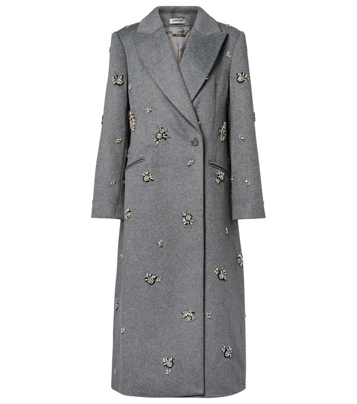 Photo: Simkhai Gianni embellished wool-blend coat