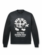 AMIRI - Music Record Logo-Print Cotton-Jersey Sweatshirt - Black