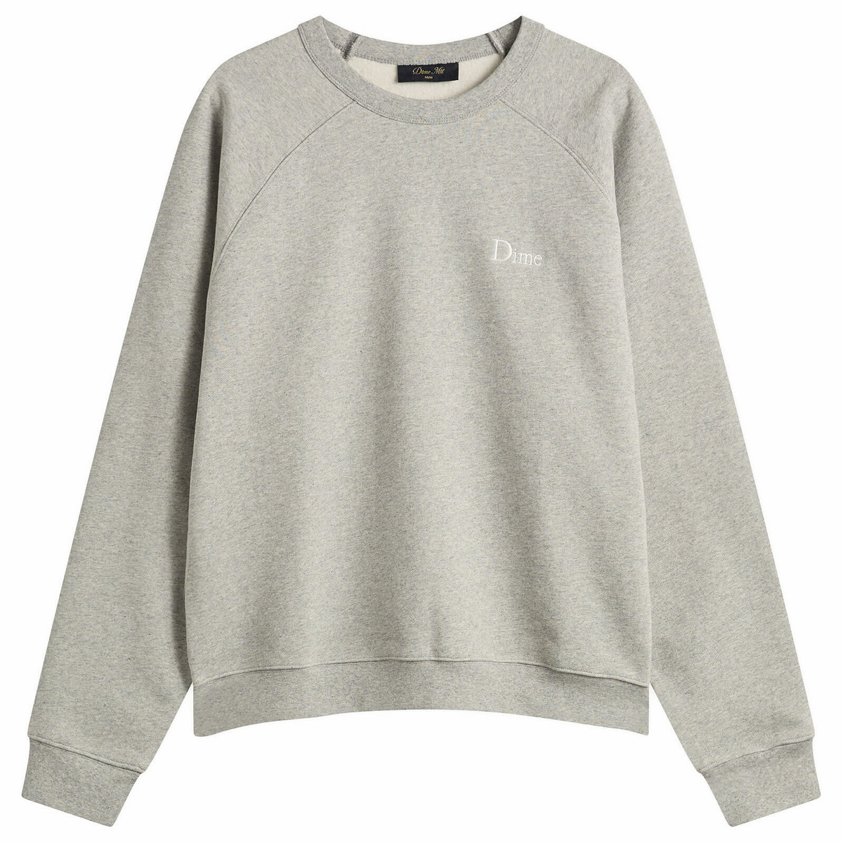 Dime Men's Classic Small Logo Crewneck in Heather Gray
