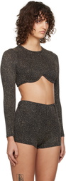 Beaufille Black & Gold Ariel Blouse
