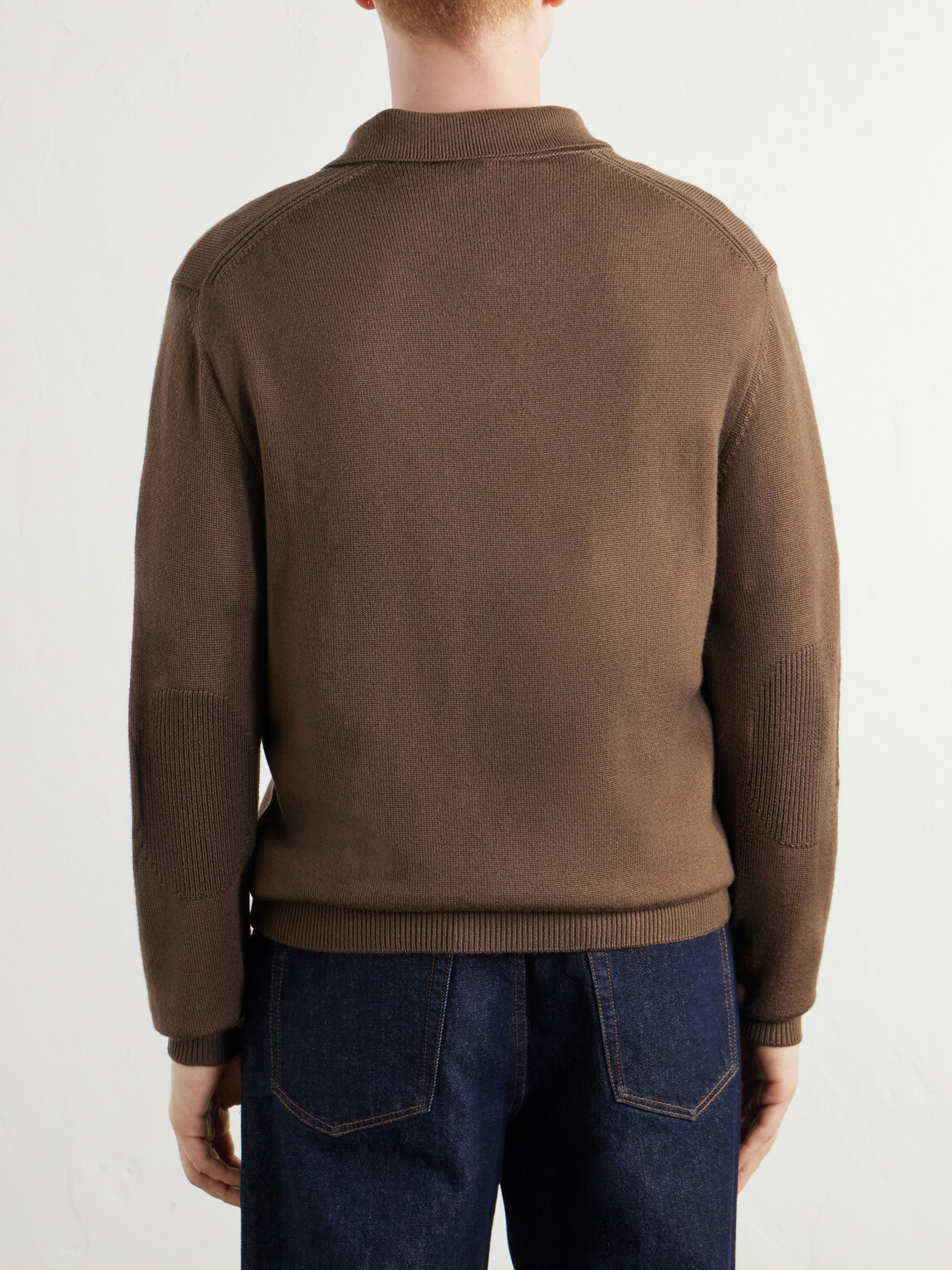 Mr P. - Merino Wool Polo Shirt - Brown