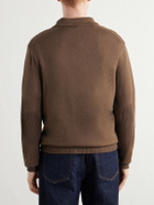 Mr P. - Merino Wool Polo Shirt - Brown