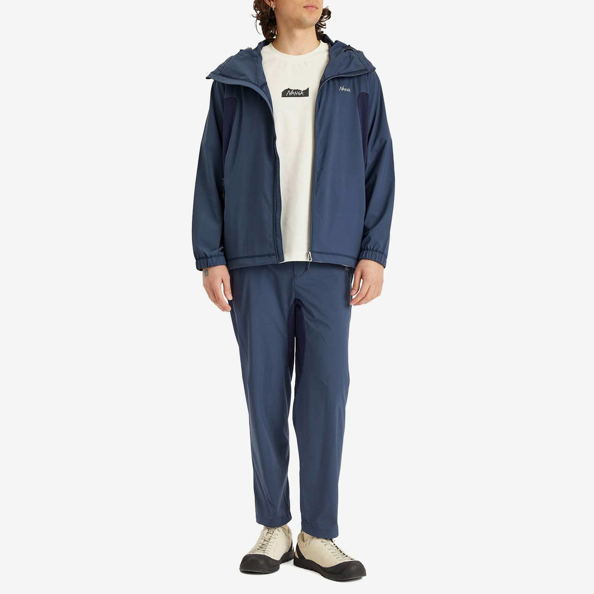 NANGA Men's Hybrid Flex Zip Jacket in Navy Nanga