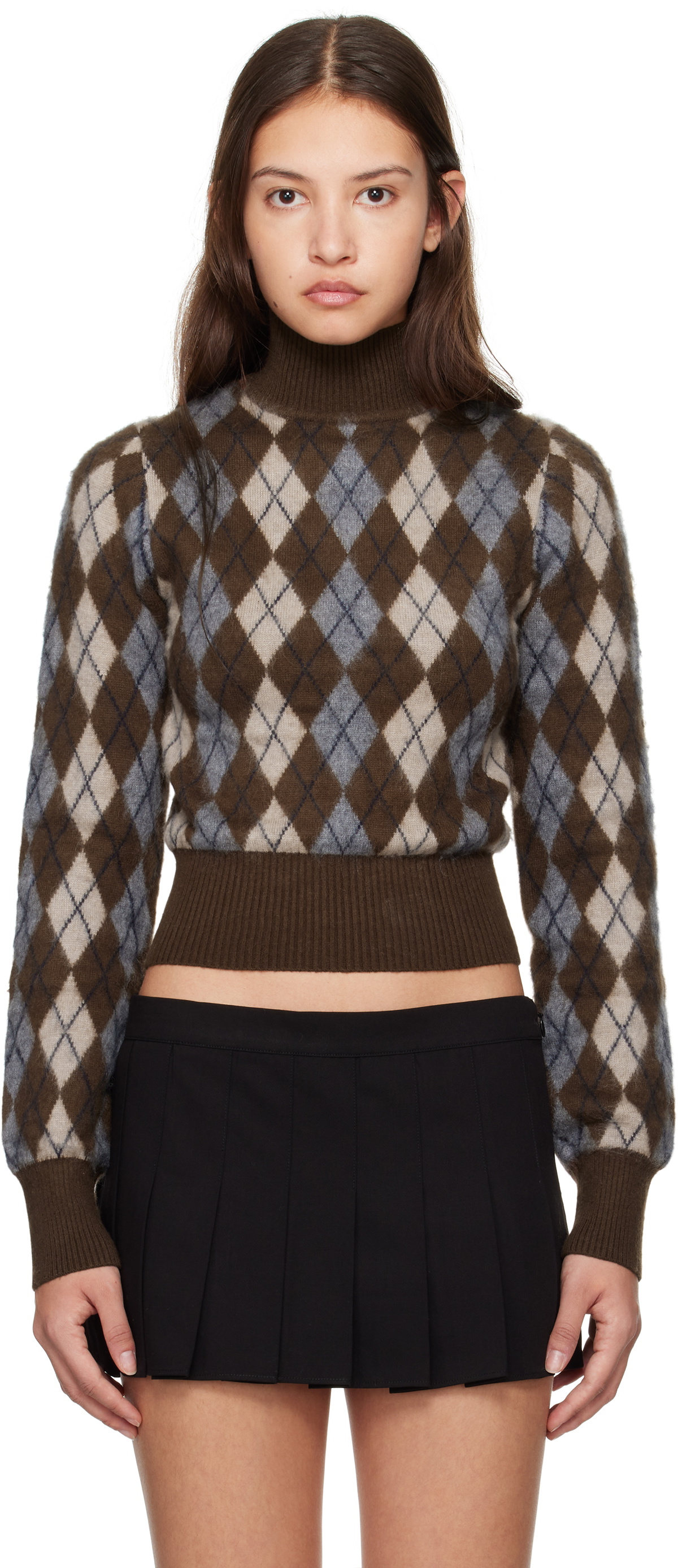 GUIZIO Brown Delia Turtleneck