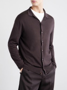 Caruso - Silk and Cotton-Blend Cardigan - Brown