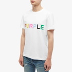 Purple Brand Men's Clean Multi Coloured Logo T-Shirt in White