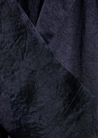 Eileen Fisher Crinkled Satin Blazer Dark Blue