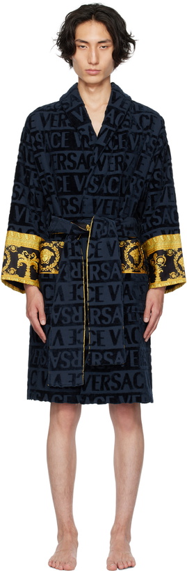 Photo: Versace Underwear Navy 'I Heart Baroque' Bathrobe