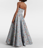 Markarian Laila floral panelled gown