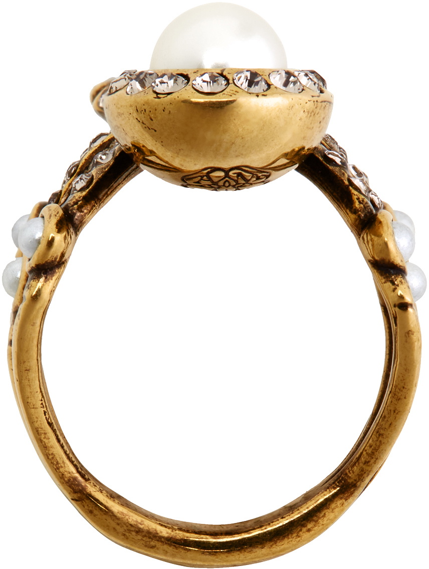 Alexander McQueen SPIDER RING OTTONE for Women - Gold in KSA