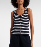 Jardin des Orangers Striped cashmere sweater vest
