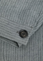 Oliver Spencer Pinstripe Cotton-blend Blazer Grey