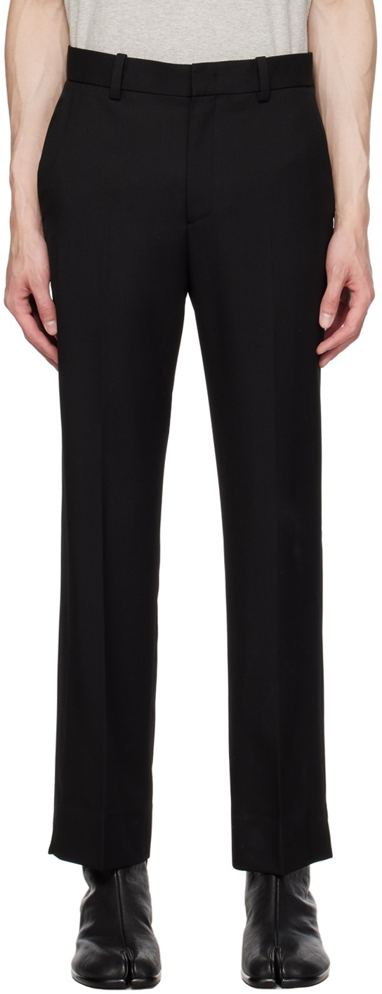 Solid Homme Black Slit Trousers Solid Homme