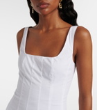 Staud Wells cotton poplin midi dress
