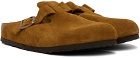 Birkenstock Tan Regular Boston Soft Footbed Loafers