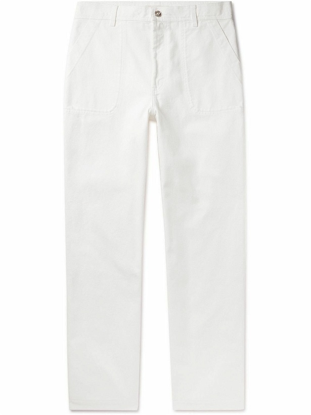 Photo: Wales Bonner - Kwame Straight-Leg Studded Organic Denim Jeans - White