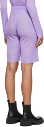 Marques Almeida SSENSE Exclusive Purple Viscose Shorts