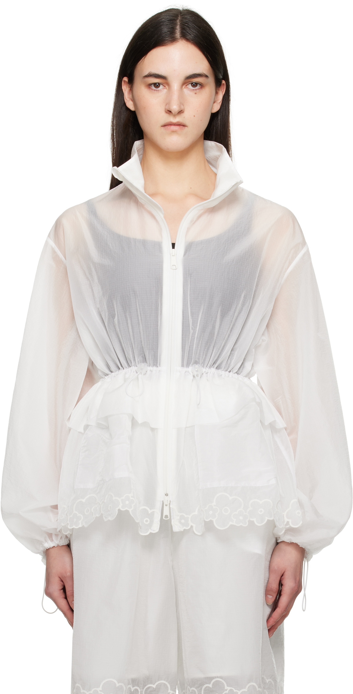 【関税込み】Cecilie Bahnsen ホワイト Ulanda ジャケット Cecilie Bahnsen Ulanda Jacket - White - 60% Off | Editorialist