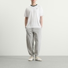 AMI Paris Men's Mercerised Jersey ADC T-Shirt in Blanc Naturel/Vert Sapin