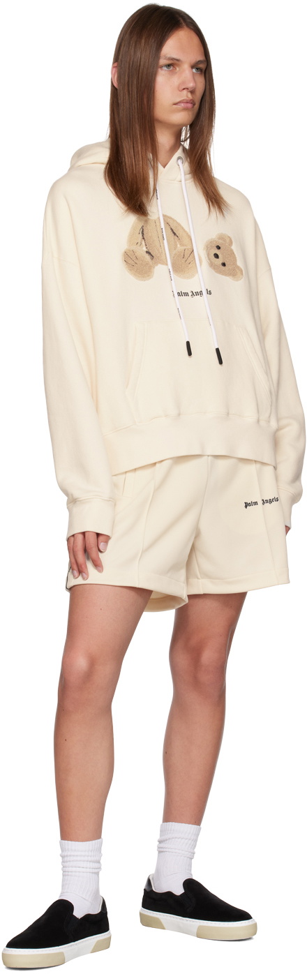 Palm Angels Beige Bear Hoodie Palm Angels Palm Angels Beige Bear Hoodie Palm Angels