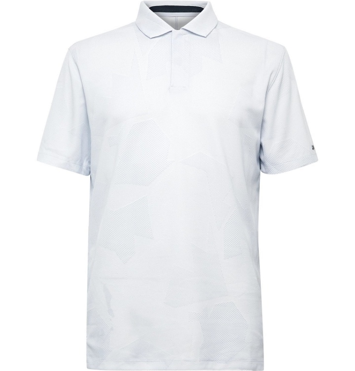 Photo: Nike Golf - Tiger Woods Camouflage-Jacquard Dri-FIT Polo Shirt - White