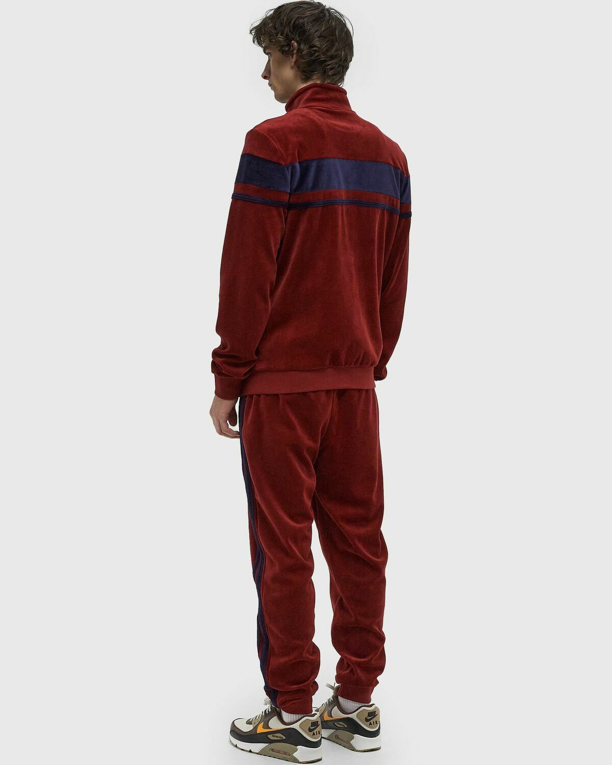 Sergio Tacchini DAMARINDO VELOUR TRACKSUIT Red Mens Tracksuit Set