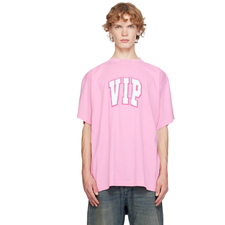 Photo: Balenciaga Pink 'VIP' Oversized T-shirt