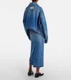 Givenchy High-rise denim midi skirt